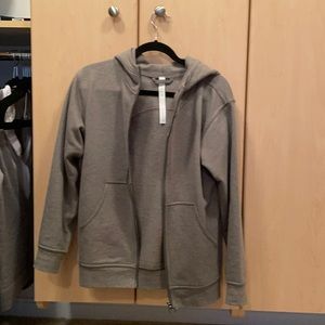 Lululemon All Yours Zip Hoodie 4 Heathered Gray Sage